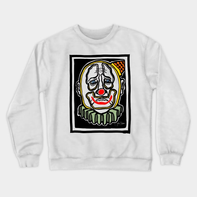 Sad Clown Face Crewneck Sweatshirt by JSnipe